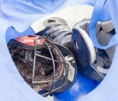 Helmet - getting under the ball